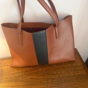 Elegant Brown and Black Tote Bag